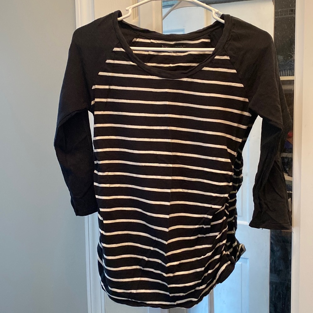 Liz Lange Maternity Black and White stipe Short